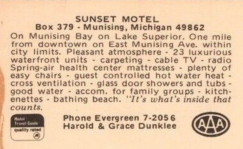 Sunset Motel - Old Postcard